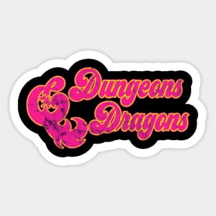 Bright Dungeons & Colorful Dragons (Worn) Sticker